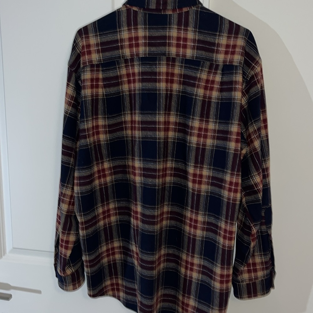 Pendleton Mens Button Down Wool Navy Burgundy Kha… - image 6